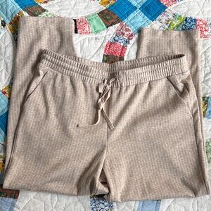 LOFT Beige Knit Drawstring Lounge Pants